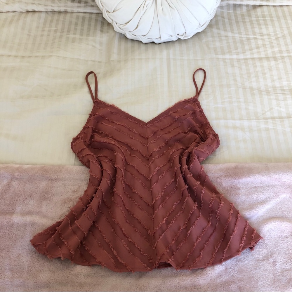 Free People eyelash fringe tank